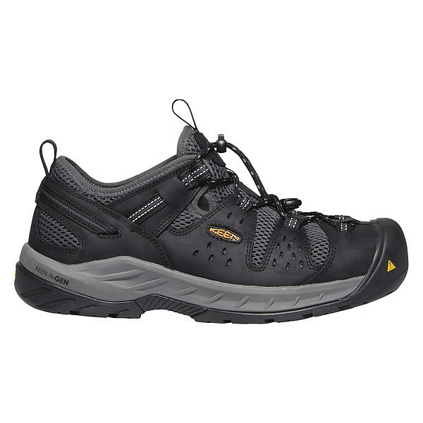 Size 12 Men's Hiker Shoe Steel Work Shoe, Black/Dark Shadow