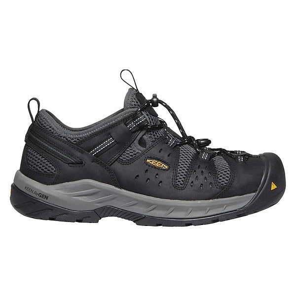 Size 12 Men's Hiker Shoe Steel Work Shoe, Black/Dark Shadow