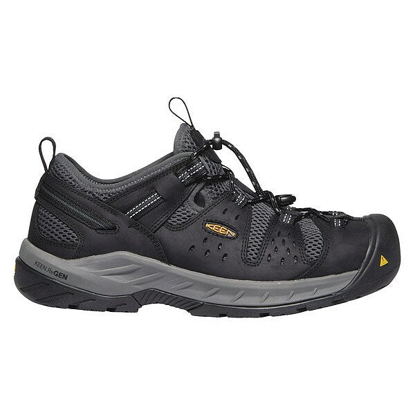 Size 9-1/2 Men's Hiker Shoe Steel Work Shoe, Black/Dark Shadow