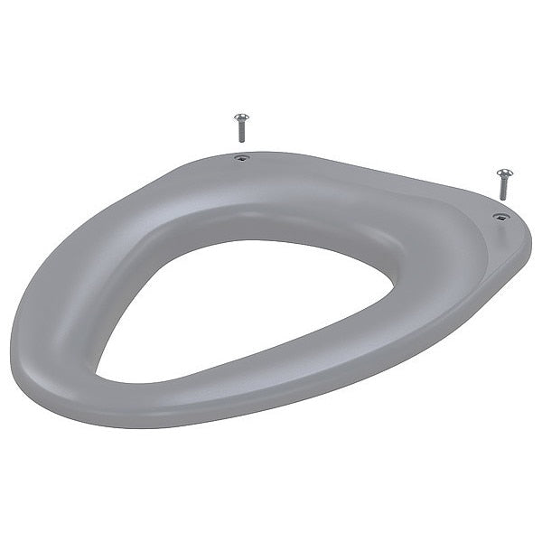 Toilet Seat, Without Cover, Plastic, Elongated, Gray