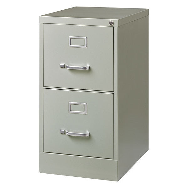 2 Drawer File Cabinet, Light Gray, Letter