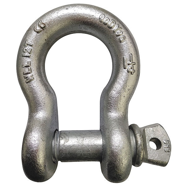 Anchor Shackle, Screw Pin, 1-1/8 Body Size, Body Size: 1 1/8