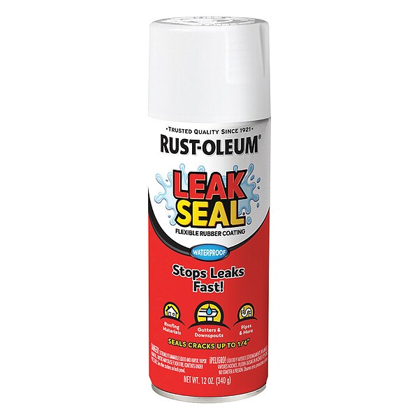 Leak Sealer, 12 oz, Latex; Oil Base, White