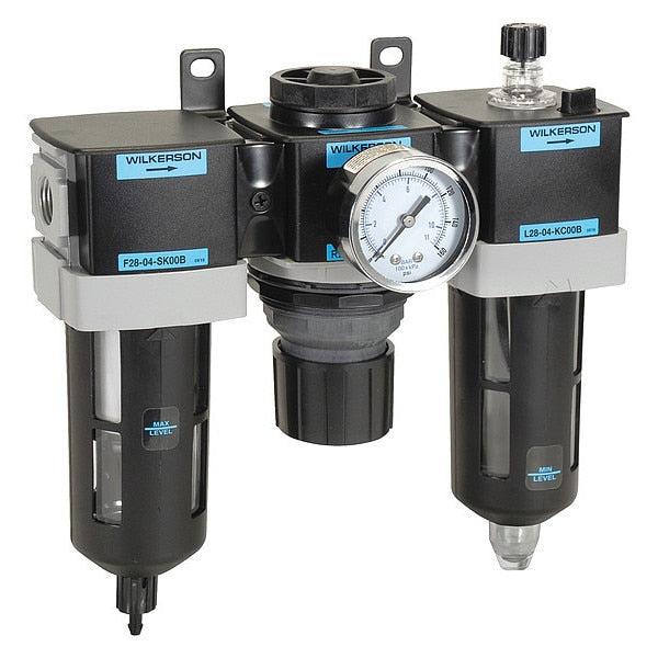 Filter/Regulator/Lubricator, 3 pcs., Max. Flow - Air Treatment: 112 cfm