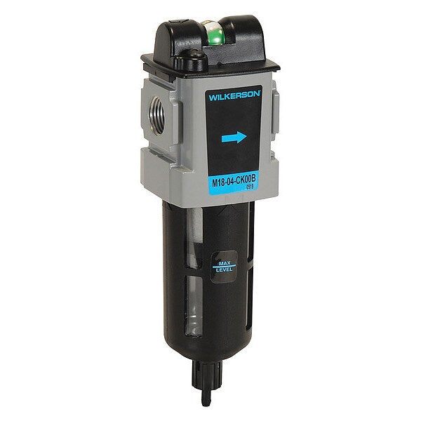 Compressed Air Filter, 0.5 micron Rating, Connection Size - Air Treatment: 3/8 in NPT