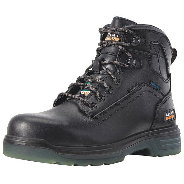 Size 9-1/2 Men's 6 in Work Boot Composite Work Boot, Black