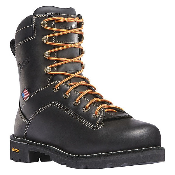 Size 16 Men's 8 in Work Boot Alloy Work Boot, Black