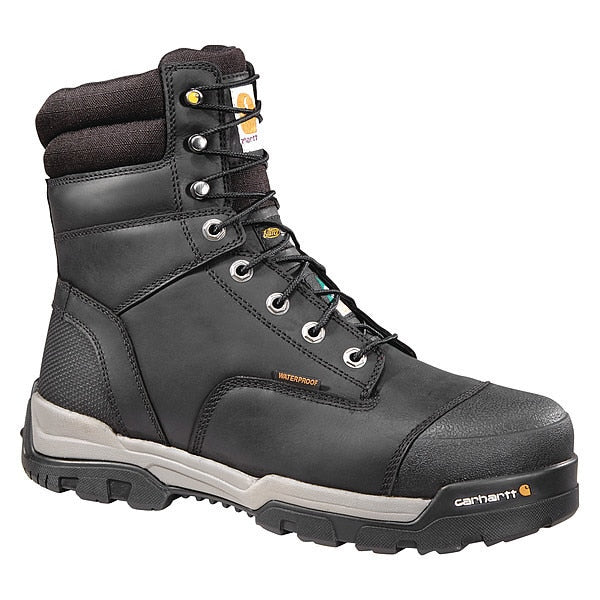 Size 15 Men's 8 in Work Boot Composite Work Boot, Black