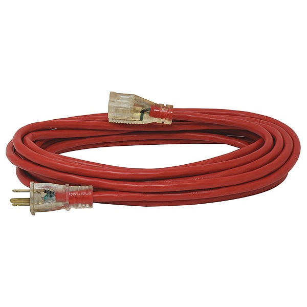 Extension Cord, 14 AWG, 125VAC, 25 ft. L
