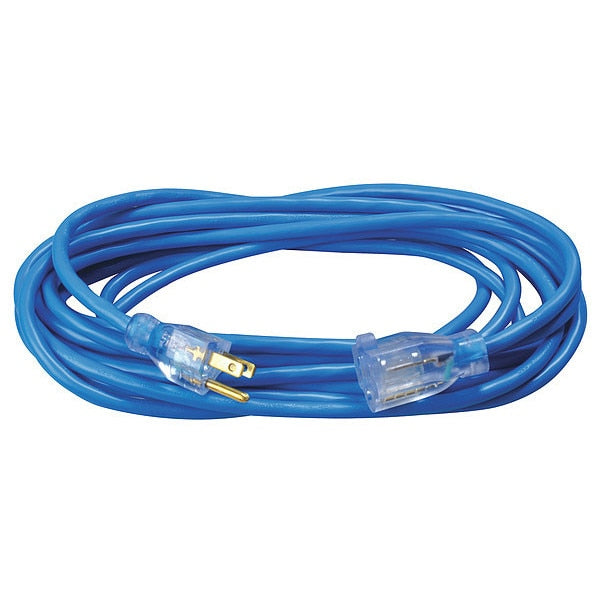 Extension Cord, 16 AWG, 125VAC, 25 ft. L