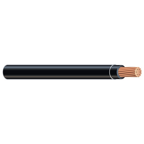 Building Wire, XHHW, 10 AWG, 500 ft, Black, Nylon Jacket, PVC Insulation