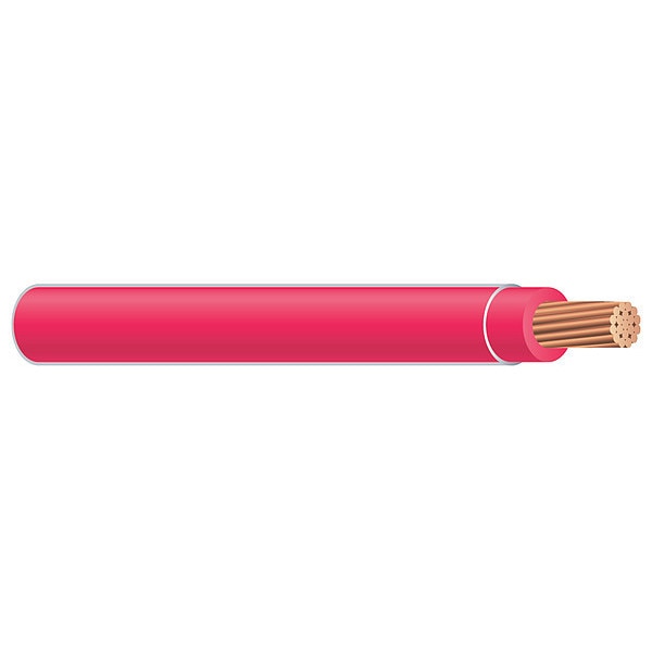 Building Wire, XHHW, 14 AWG, 500 ft, Red, Nylon Jacket, PVC Insulation