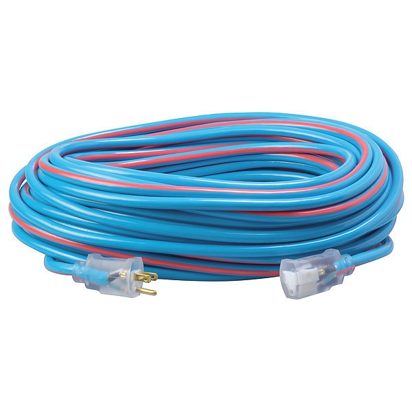 Extension Cord, 12 AWG, 125VAC, 100 ft. L