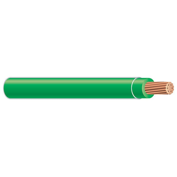 Building Wire, XHHW, 12 AWG, 500 ft, Green, Nylon Jacket, PVC Insulation