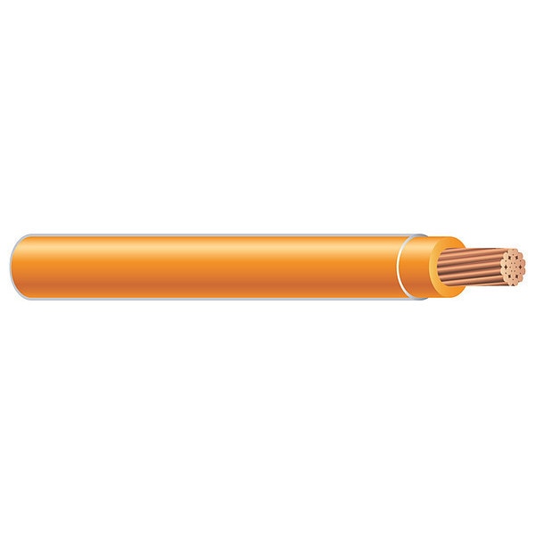 Building Wire, XHHW, 12 AWG, 500 ft, Orange, Nylon Jacket, PVC Insulation