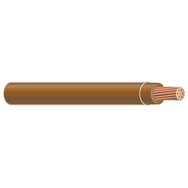 Building Wire, XHHW, 14 AWG, 500 ft, Brown, Nylon Jacket, PVC Insulation