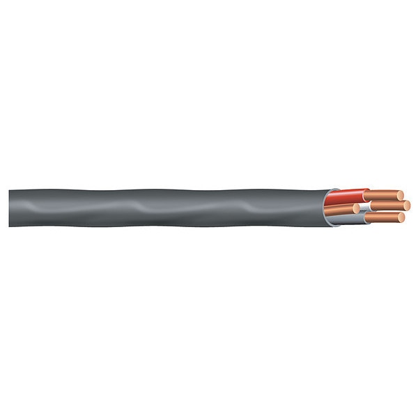 Nonmetallic Building Cable, 6 AWG, Coil, Length: 25 ft