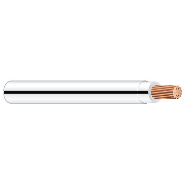 Building Wire, THHN, 10 AWG, 1,250 ft, Black/White, Nylon Jacket, PVC Insulation