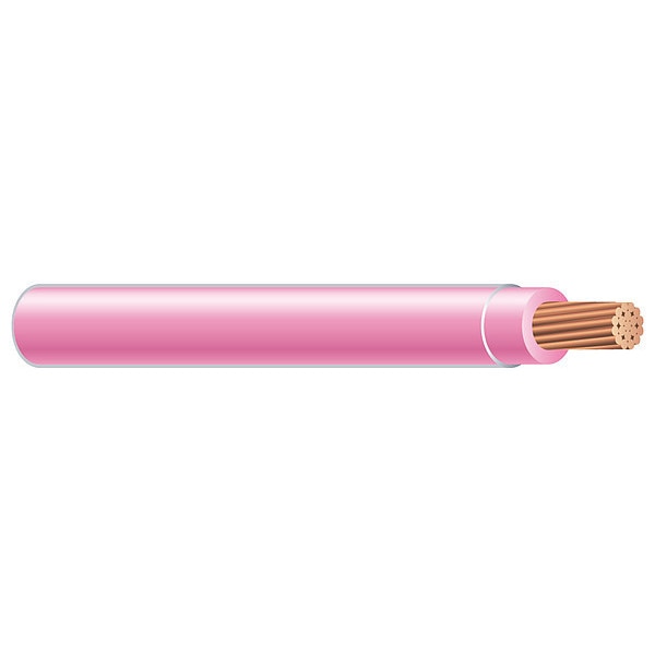 Building Wire, THHN, 12 AWG, 2,000 ft, Pink, Nylon Jacket, PVC Insulation