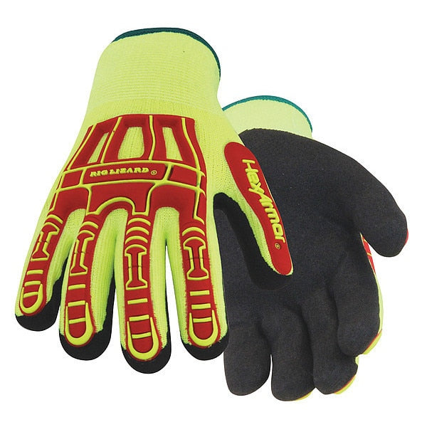 Hi-Vis Cold Protection Gloves, Fleece Lining, XL
