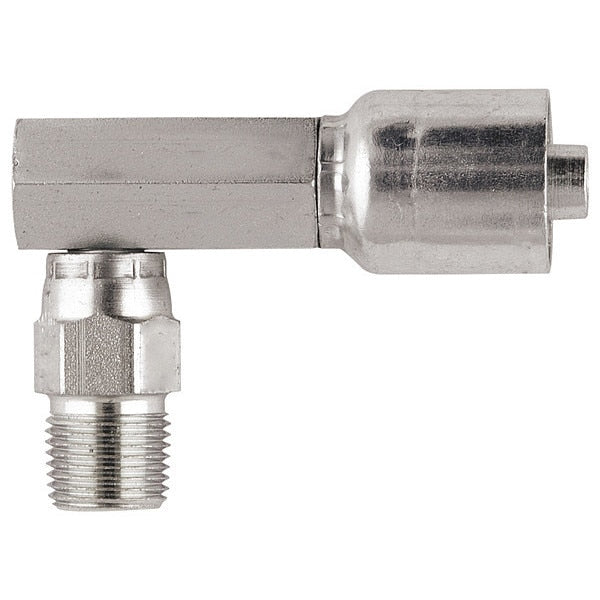 Crimp Fitting, 90 deg., 3/8