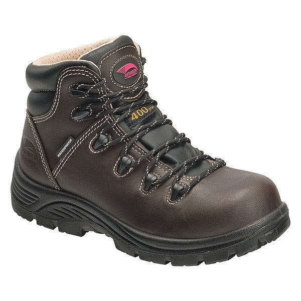 Size 7 Women's 6 in Work Boot Composite Work Boot, Brown