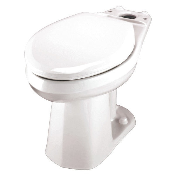 Toilet Bowl, 1.0 gpf, Pressure Assist Tank, Floor Mount, Elongated, White