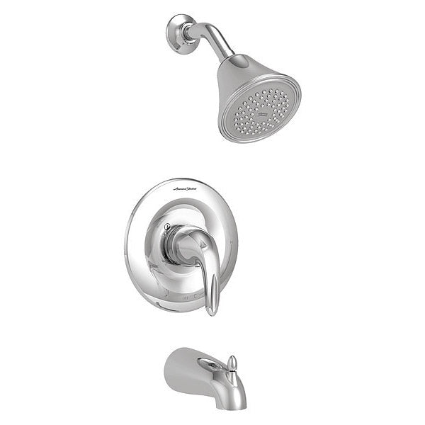 Wall Mounted, Tub and Shower Faucet, Polished Chrome, Wall