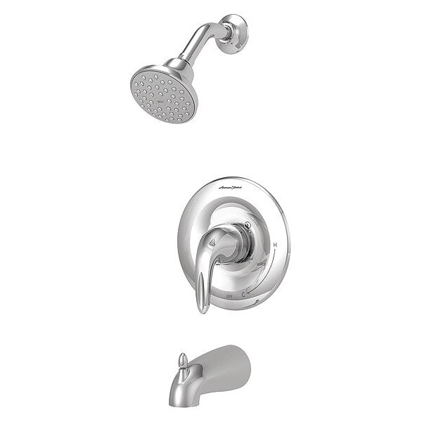Wall Mounted, Tub and Shower Trim, Polished Chrome, Wall