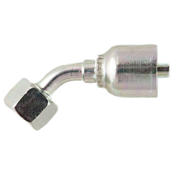 Crimp Fitting, 45 deg., 3/8
