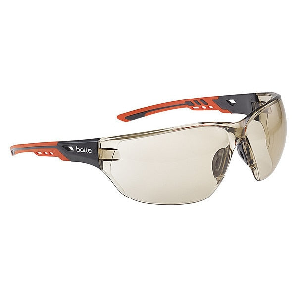 Safety Glasses, Traditional Amber Polycarbonate Lens, Anti-Fog