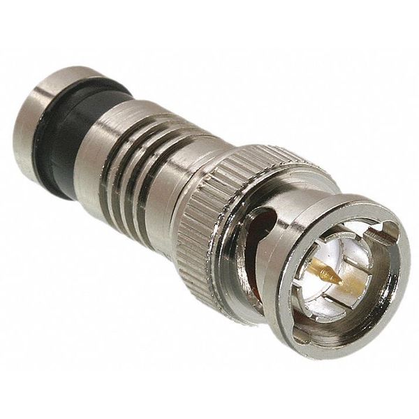 Coaxial Connector, BNC Male, Silver, PK10