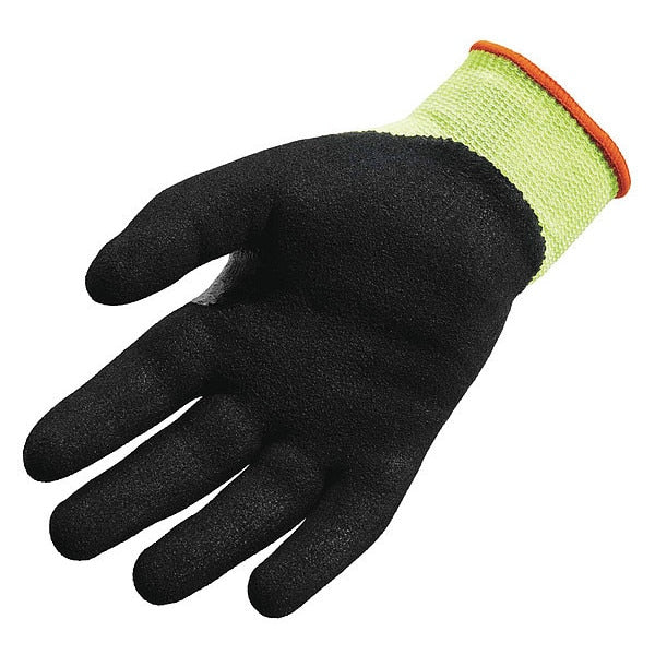 Coated Gloves, Nitrile, Dry/Oily/Wet, S, PR
