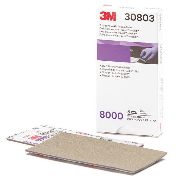 Abrasive Sheet, Foam, 70mm x 140mm Sz, PK5