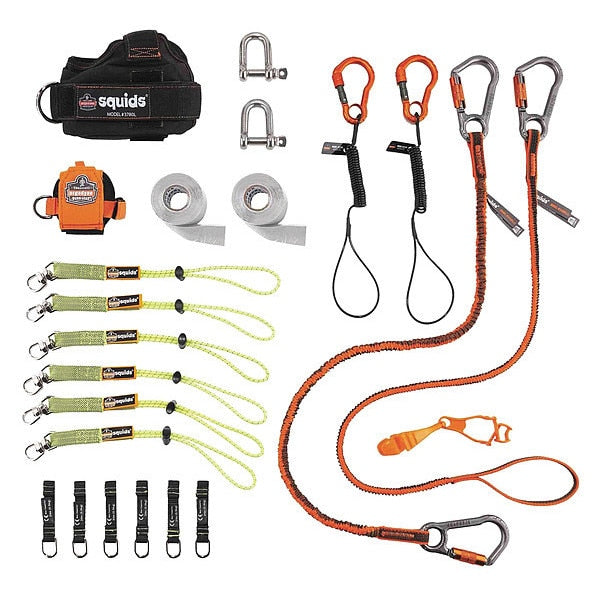 Tool Tethering Kit, Black/Green/Orange