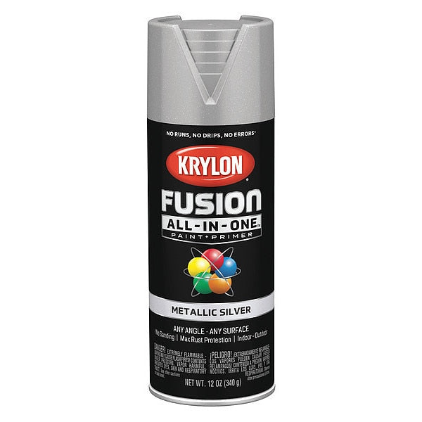 Metallic Spray Paint, Silver, Metallic, 12 oz