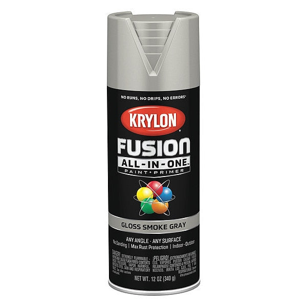 Rust Preventative Spray Paint, Smoke Gray, Gloss, 12 oz