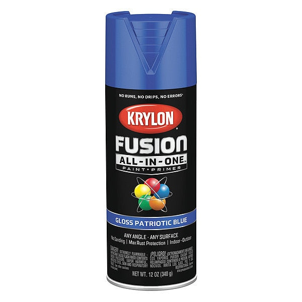 Rust Preventative Spray Paint, Patriotic Blue, Gloss, 12 oz