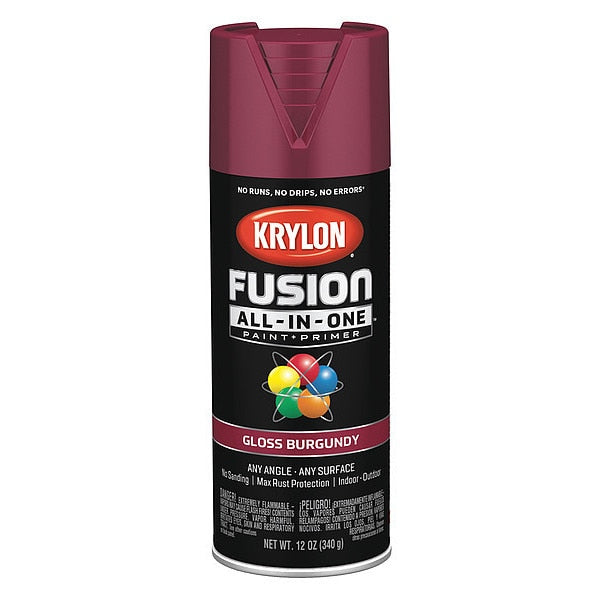 Rust Preventative Spray Paint, Burgundy, Gloss, 12 oz