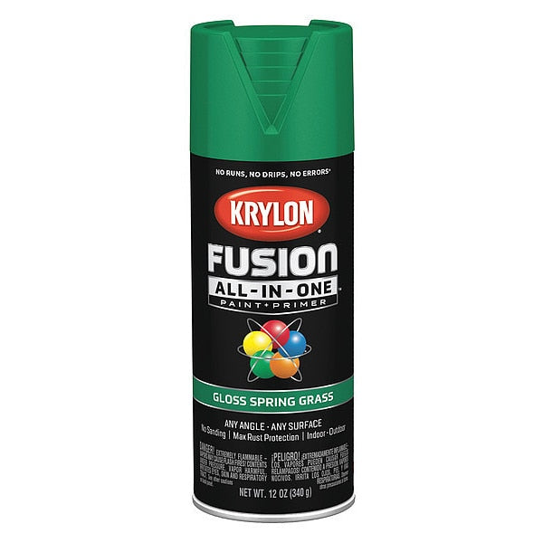 Rust Preventative Spray Paint, Spring Grass, Gloss, 12 oz