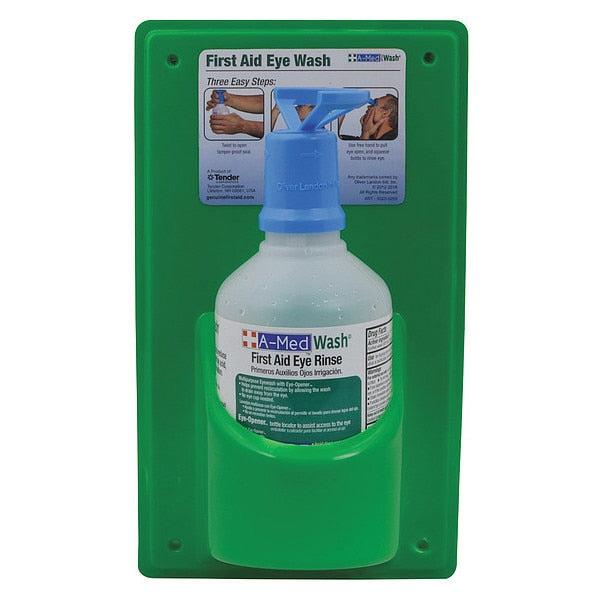 Eye Wash Station, Acrylic, Clear, 16 oz.