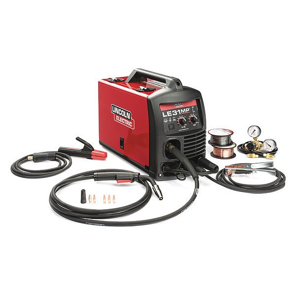 Multiprocess Welder, LE31MP(R), Phase 1 , 120 , DC TIG, Flux-Cored, MIG, Stick , 95A @ 18.75V DC