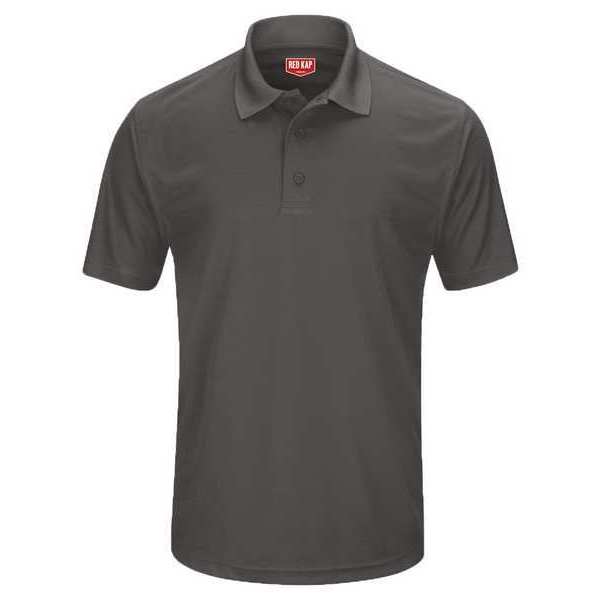 Short Sleeve Polo, Mens, M, Charcoal/Gray