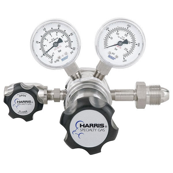 Specialty Gas Regulator, Two Stage, CGA-580, 0 to 50 psi, Use With: Argon, Helium, Nitrogen