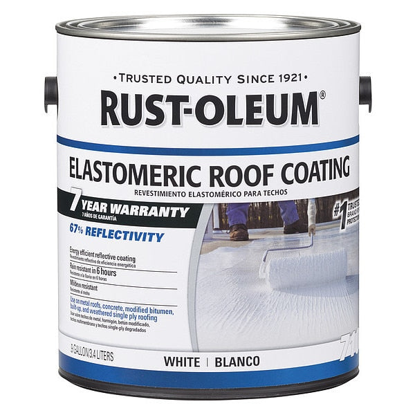 Elastomeric Roof Coating, 0.9 gal., White, Dry Time: 6 hr