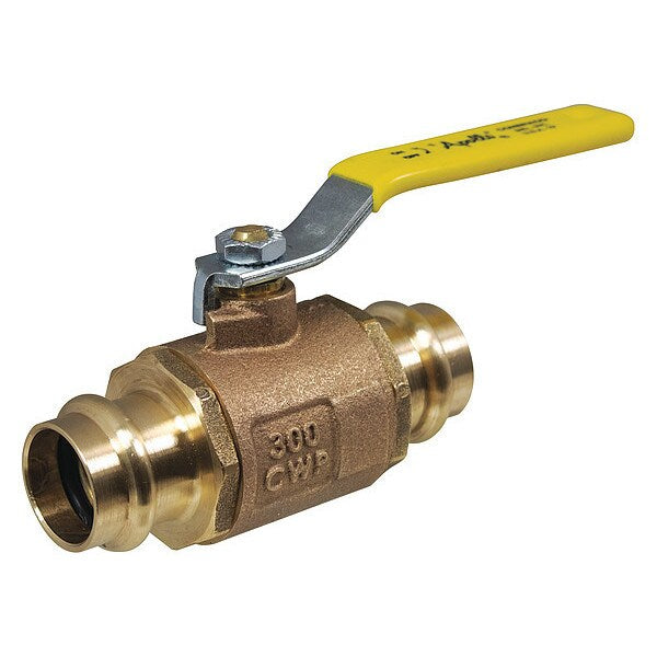 Ball Valve, Brass Body, Inline, 1-1/2