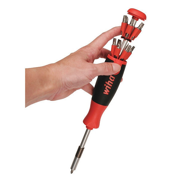 Hex, Phillips, Pozidriv(R), Robertson Square Recess, Slotted, Torx(R) Bit 9 in, Drive Size: 1/4 in