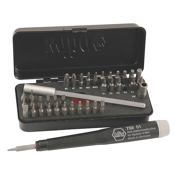 Hex, Phillips, Slotted, Torx(R) Bit 8 in, Drive Size: 4 mm , Num. of pieces:39