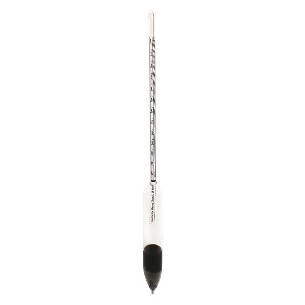 Hydrometer, Baume Scale, Glass, 305mm L