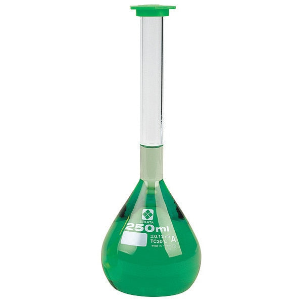 Volumetric Flask, 200 mL, 205 mm H, PK4
